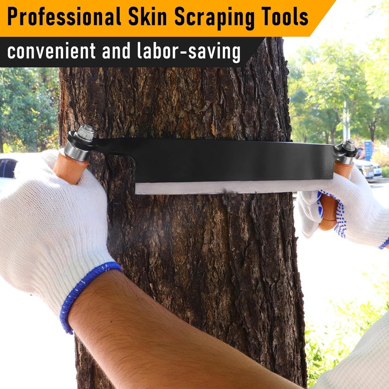 Beendou 8'' Draw Knife,Draw knife debarking tool,Curved Draw Knife Draw Shave Tool Woodworking Debarking Hand Tool, Wood Razor Shaving Wood Barking Tool,Bark Peeler,Drawing Knife, Draw Shave - Image 2